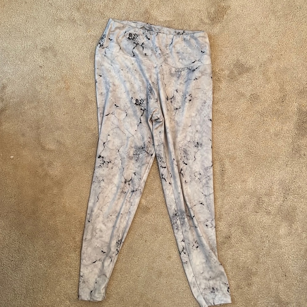 Marble print leggings